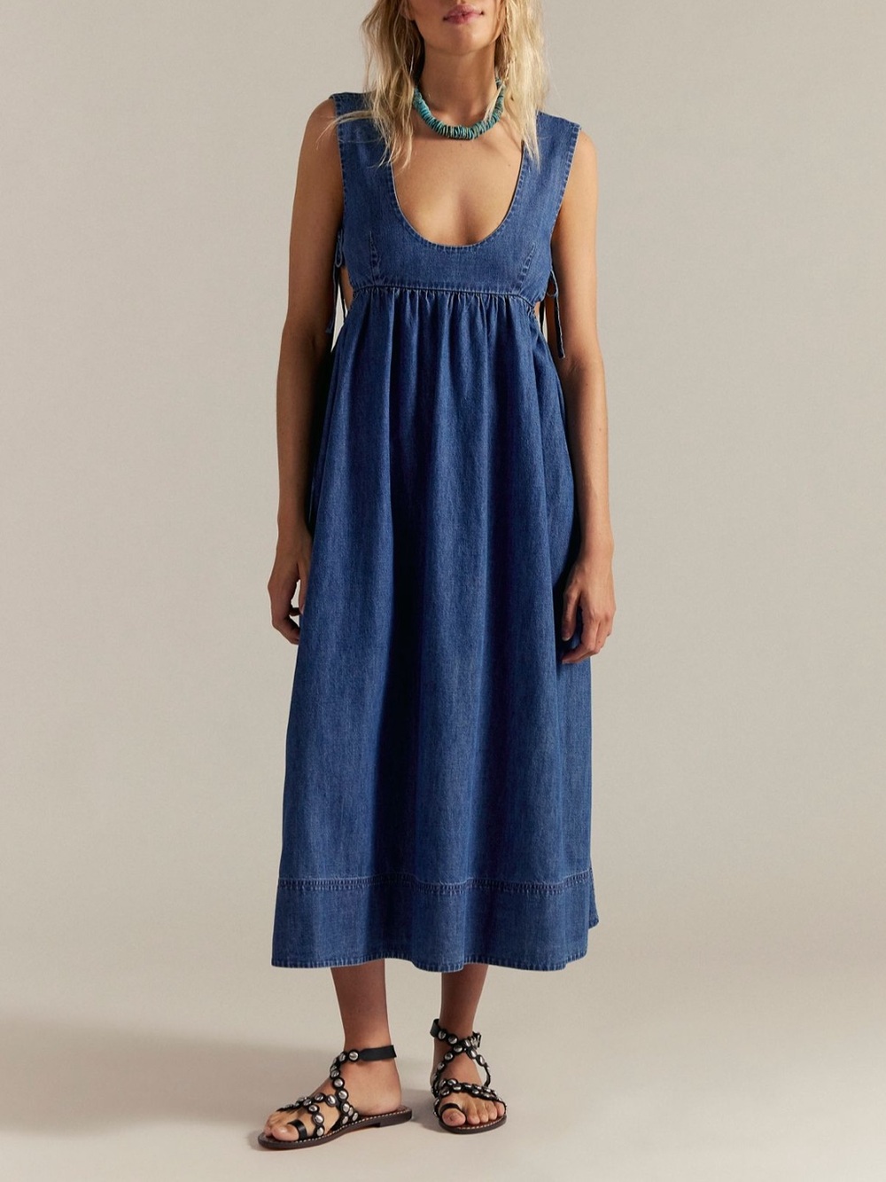 Miriena denim midi dress